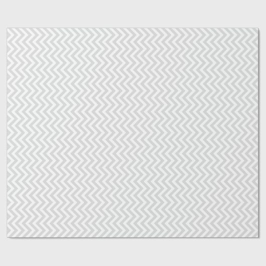 Light Grey White Chevron Zig-Zag Pattern Cadeaupapier (Vlak)
