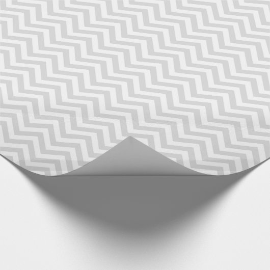 Light Grey White Chevron Zig-Zag Pattern Cadeaupapier (Hoek)