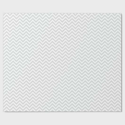 Light Grey White Chevron Zig-Zag Pattern Cadeaupapier (Vlak)