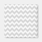 Light Grey White Chevron Zig-Zag Pattern Magneet (Voorkant)