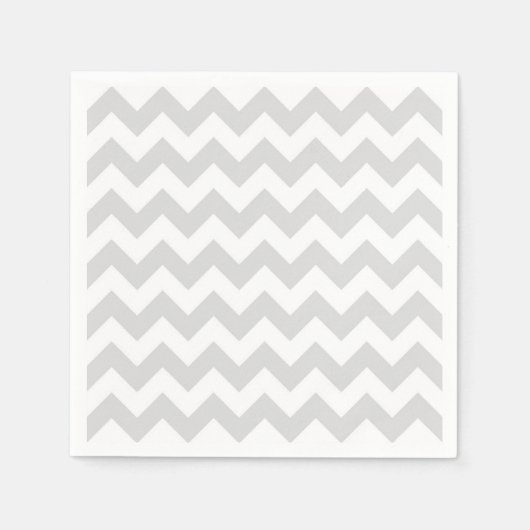 Light Grey White Chevron Zig-Zag Pattern Servet (Voorkant)