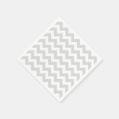 Light Grey White Chevron Zig-Zag Pattern Servet (Hoek)