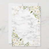 Light Grey White Floral Gold Marble Shower per pos Kaart (Achterkant)