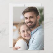 Light Grey White Floral Gold Photo Save the Date (Achterkant)