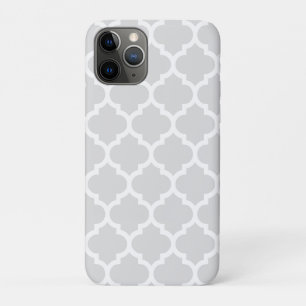 Light Grey White Moroccan Quatrefoil Pattern #5 Case-Mate iPhone Case