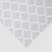 Light Grey White Moroccan Quatrefoil Pattern #5 Tissuepapier (Detail)
