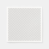 Light Grey White Polka Dot Pattern Servet (Voorkant)