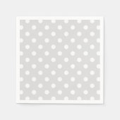 Light Grey White Polka Dot Pattern Servetten (Voorkant)
