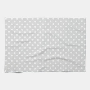 Light Grey White Polka Dot Pattern Theedoek
