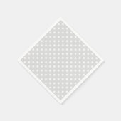 Light Grey White Polka Dots Pattern Servet (Hoek)