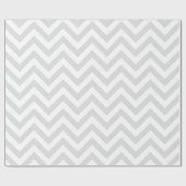 Light Grey White XL Chevron ZigZag Pattern Cadeaupapier (Vlak)