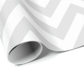 Light Grey White XL Chevron ZigZag Pattern Cadeaupapier (Rol Hoek)