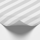 Light Grey White XL Stripes Pattern Cadeaupapier (Hoek)