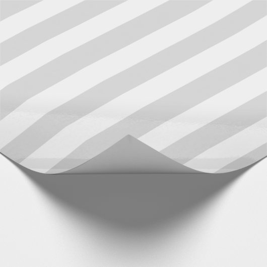 Light Grey White XL Stripes Pattern Cadeaupapier (Hoek)
