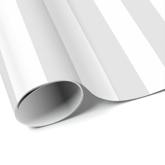 Light Grey White XL Stripes Pattern Cadeaupapier (Rol Hoek)