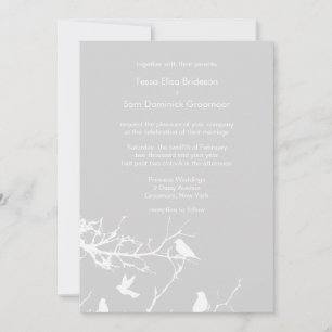 Light Grey Winter Background Weddings Personated Kaart