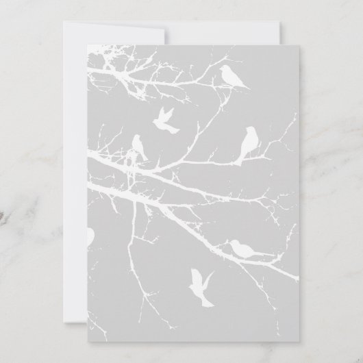 Light Grey Winter Background Weddings Personated Kaart (Achterkant)