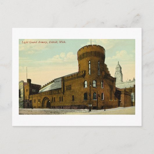 Light Guard Armory Detroit, Michigan Briefkaart (Voorkant)