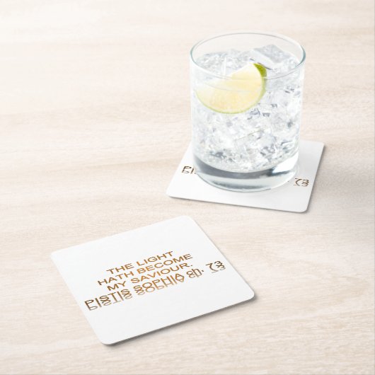 Light Hath wordt mijn redder Kartonnen Onderzetters (Insitu)