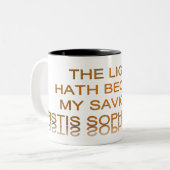 Light Hath wordt mijn redder Tweekleurige Koffiemok (Voorkant links)