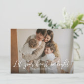 Light Heart Holiday Card Feestdagenkaart (Staand voorkant)