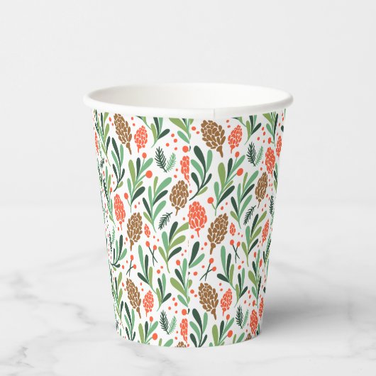 Light Holiday Greens Papieren Beker (Rechts)