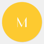 light honey amber - add monogram  ronde sticker (Voorkant)