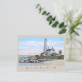 Light House New London CT Briefkaart (Staand voorkant)