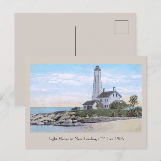 Light House New London CT Briefkaart (Voorkant / Achterkant)