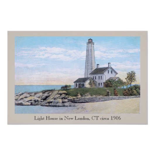 Light House New London CT Perfect Poster (Voorkant)