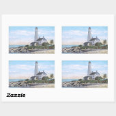 Light House New London CT Rechthoekige Sticker (Vel)