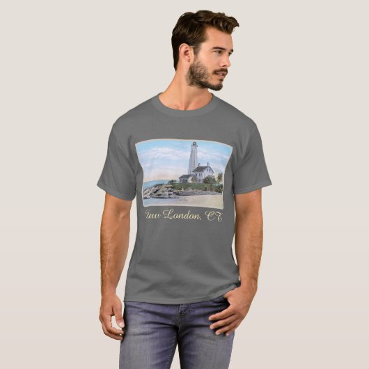 Light House New London CT T-shirt (Voorkant volledig)
