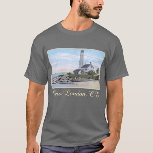 Light House New London CT T-shirt (Voorkant)