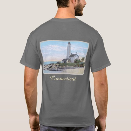 Light House New London CT T-shirt (Achterkant)