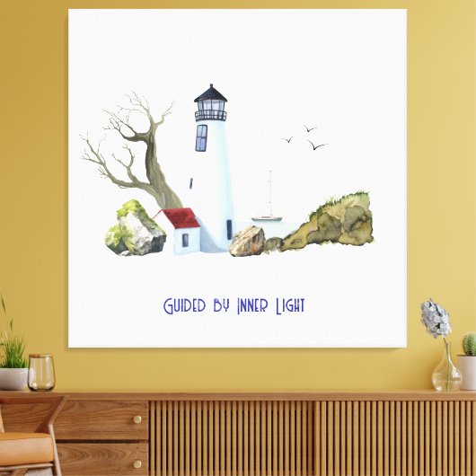 Light house painting canvas afdruk (Insitu (Woonkamer))