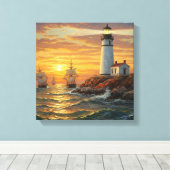 Light House Painting Canvas Afdruk (Insitu (Houten vloer))