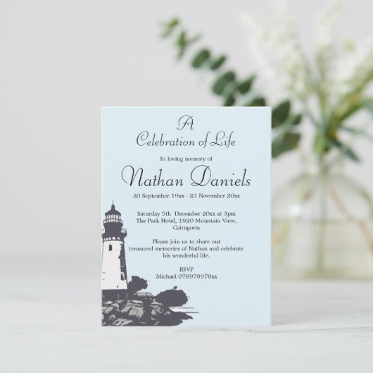 Light House Viering van het Leven Kaart (Staand voorkant)