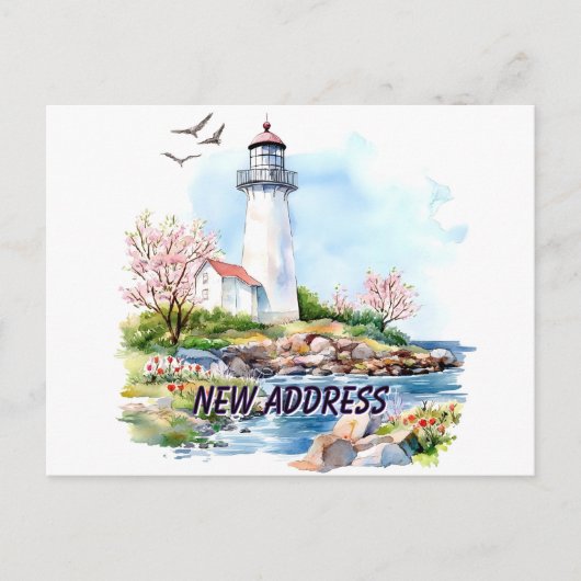Light House  We Moved New Home Moving New Root Briefkaart (Voorkant)