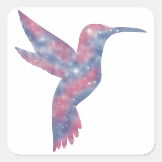 Light Hummingbird Starscape Sticker (Voorkant)