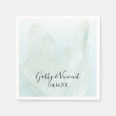 Light Ice Blue Crystals Weddenschap Servet (Voorkant)