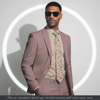 Light Impressionist Floral Necktie Stropdas