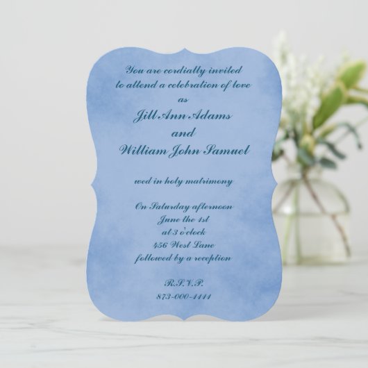 Light Indigo Blue Parchment Kaart (Staand voorkant)