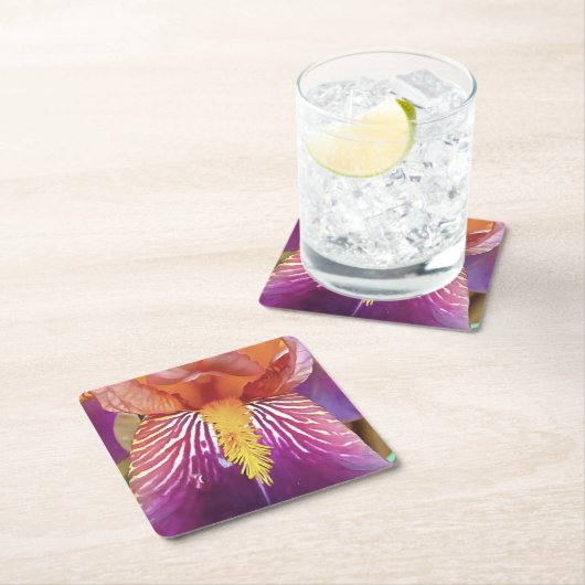 Light Iris Macro Artistic Abstract Kartonnen Onderzetters (Insitu)