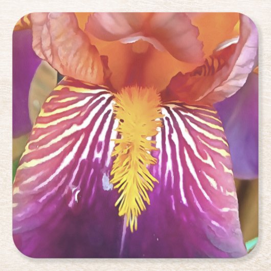 Light Iris Macro Artistic Abstract Kartonnen Onderzetters (Voorkant)