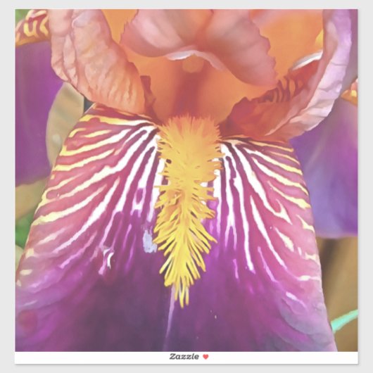 Light Iris Macro Artistic Abstract Sticker (Vel)