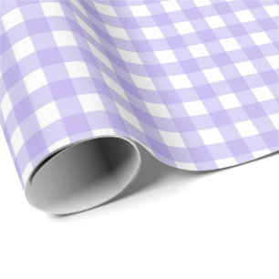 Light Iris Paarse Eenvoudige Plaid Cadeaupapier