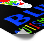 Light It Up Blue Autism Awareness Autistic Puzzle Poster (Hoek)