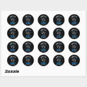 Light It Up Blue Autism Awareness Autistic Puzzle Ronde Sticker (Vel)