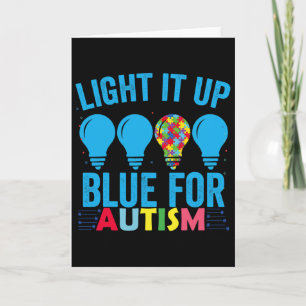 Light It Up Blue Autisme Bewustzijnsmaand 1 Kaart
