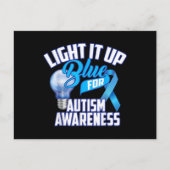 Light It Up Blue For Autism Awareness Gifts Blue R Briefkaart (Voorkant)